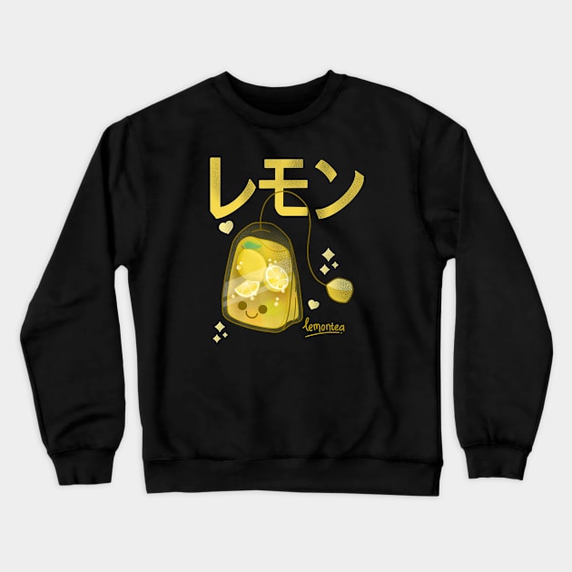 Kawaii Lemon Tea Bag Crewneck Sweatshirt by Kimprut